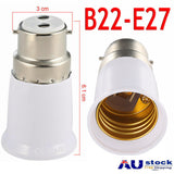 B22 to E27 Bulb 2Pack Lamp Holder Base Socket  Screw Bayonet  Converter Adapter