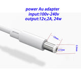 AC240V to DC 12V 2A Power Supply White Adapter Charger Converter AU Plug 5.5mm * 2.1mm  for yarratwo FAN ,LED Strip Lights, Keyboards