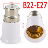 B22 to E27 Bulb Light Lamp Holder Base Socket Screw Bayonet Converter Adapter(2pcs))