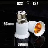 B22 to E27 Bulb Light Lamp Holder Base Socket Screw Bayonet Converter Adapter(2pcs))