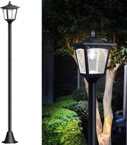 yarratwo 68“ Solar lamp Post Lights with Motion Sensor Outdoor Waterproof, Pole Outdoor, for Patio, for Garden, Lawn, Pathway, Driveway, Front/Back Door…