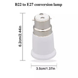 B22 to E27 Bulb Light Lamp Holder Base Socket Screw Bayonet Converter Adapter(2pcs))